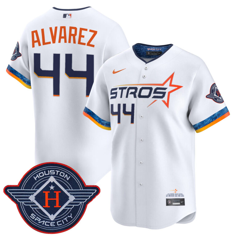 Men Houston Astros 44 Alvarez white 2025 City Connect Vapor Limited Stitched Jersey